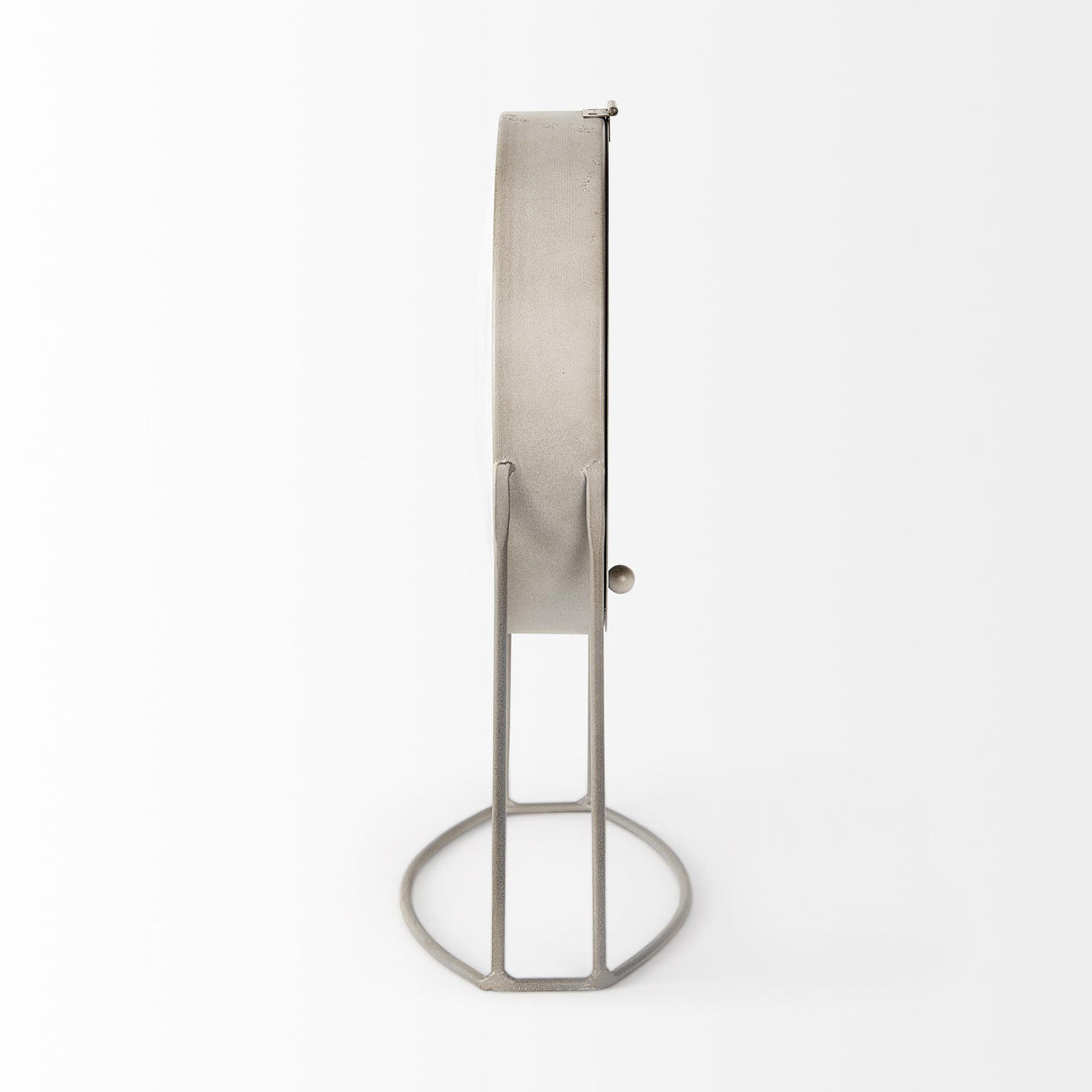 Mercana Aurus Matte Gray Metal Table Clock