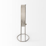 Mercana Aurus Matte Gray Metal Table Clock
