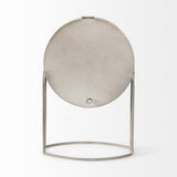 Mercana Aurus Matte Gray Metal Table Clock