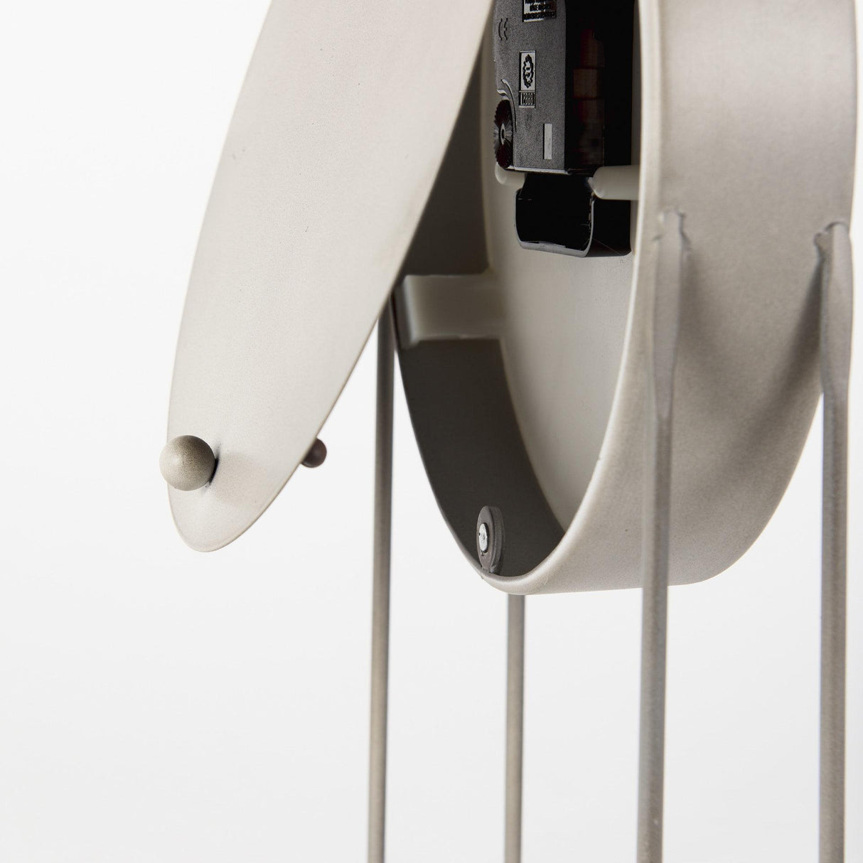 Mercana Aurus Matte Gray Metal Table Clock
