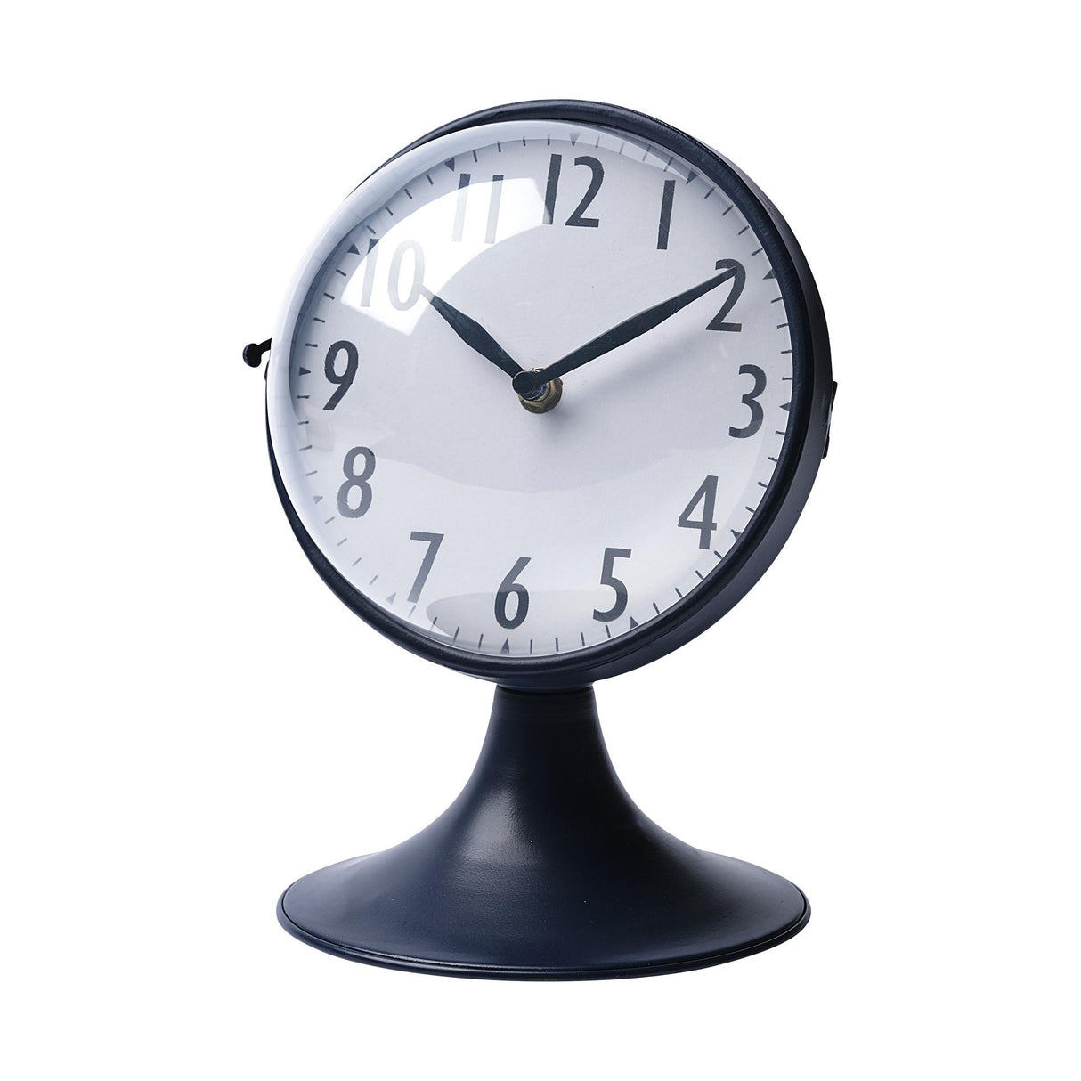 Mercana Weymouth Blue Metal Glass Dome Table Clock