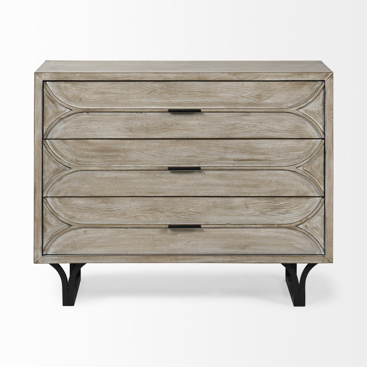 Mercana Giselle I 40L x 16W Light Brown Fir Veneer 3 Drawer Accent Cabinet