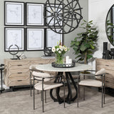 Mercana Giselle II Brown Fir Veneer W/Black Metal Leg 9 Drawer Sideboard