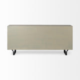 Mercana Giselle II Brown Fir Veneer W/Black Metal Leg 9 Drawer Sideboard