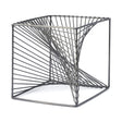 Mercana Rochon 8L x 8W Gray Metal Decorative Cube