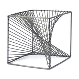 Mercana Rochon 8L x 8W Gray Metal Decorative Cube