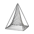 Mercana Risley 8L x 8W Gray Metal Triangular Decorative Object