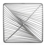 Mercana Risley 8L x 8W Gray Metal Triangular Decorative Object