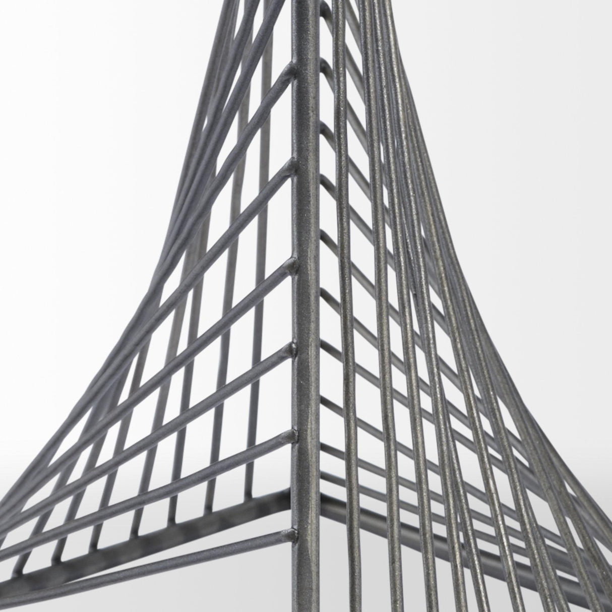 Mercana Risley 8L x 8W Gray Metal Triangular Decorative Object
