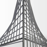 Mercana Risley 8L x 8W Gray Metal Triangular Decorative Object