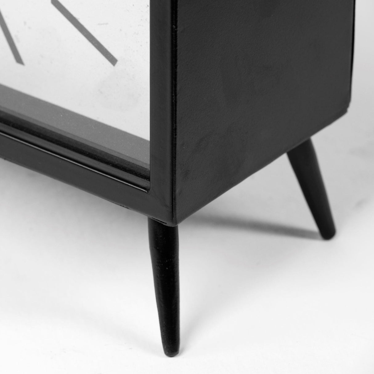 Mercana Lita Black Metal Rectangular Table Clock