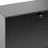 Mercana Lita Black Metal Rectangular Table Clock