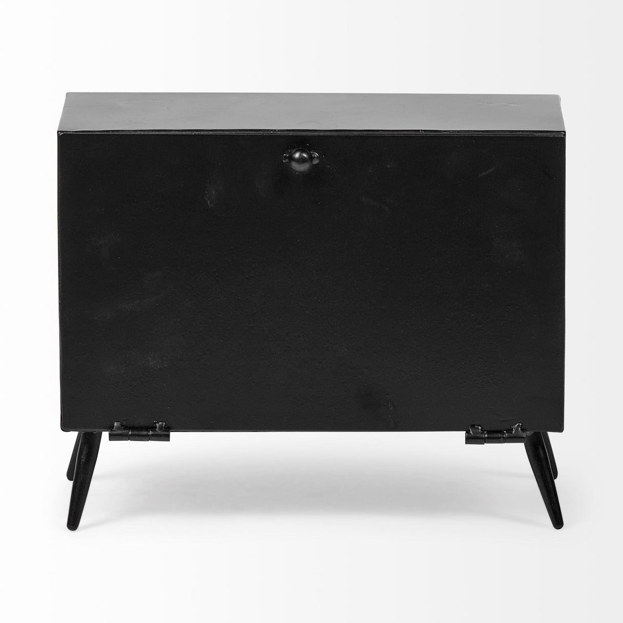 Mercana Lita Black Metal Rectangular Table Clock