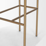 Mercana Parker 30" Seat Height Cream Fabric Seat Gold Metal Bar Stool