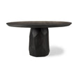 Mercana Fitzgerald 60" Round Brown Solid Wood Top & Base Dining Table