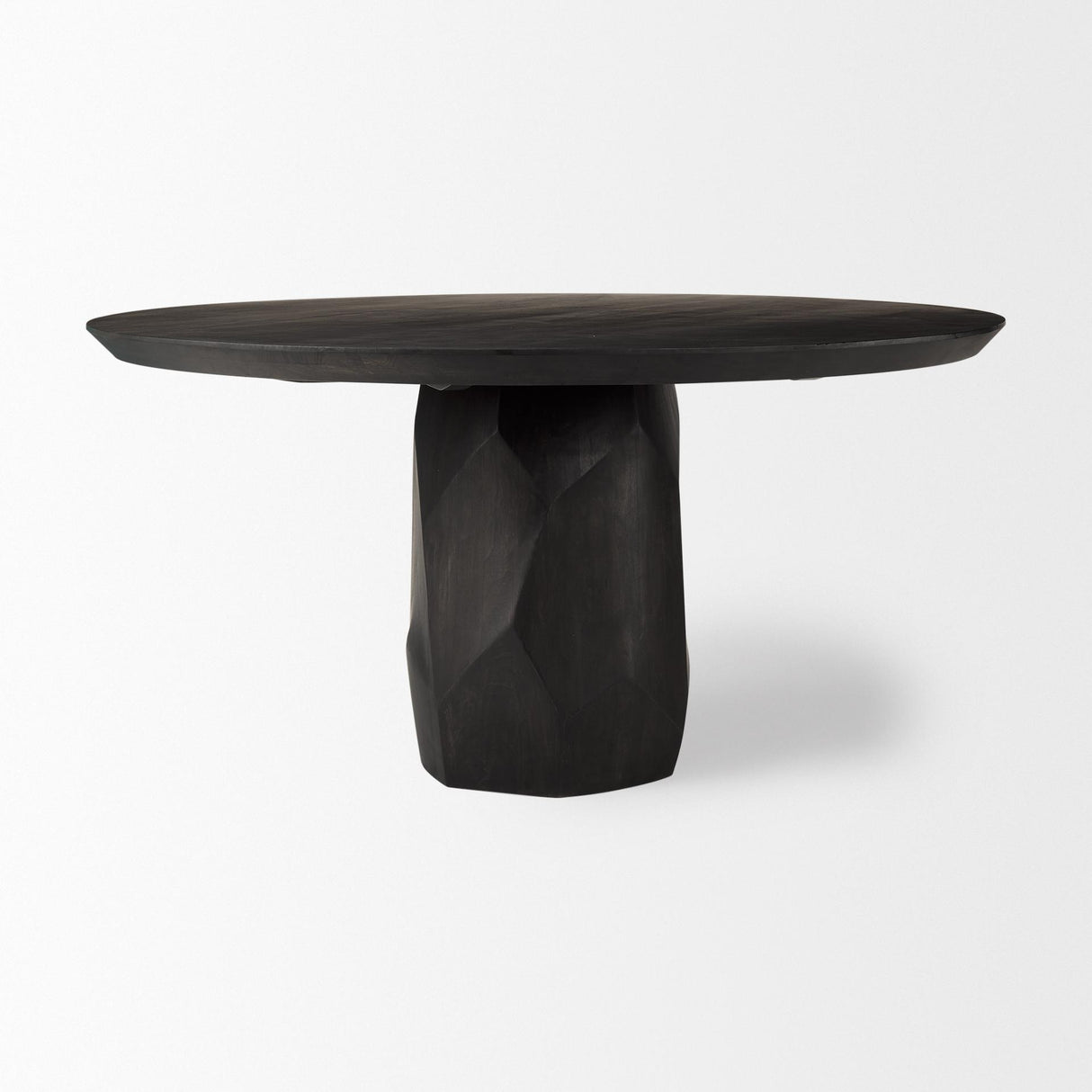 Mercana Fitzgerald 60" Round Brown Solid Wood Top & Base Dining Table
