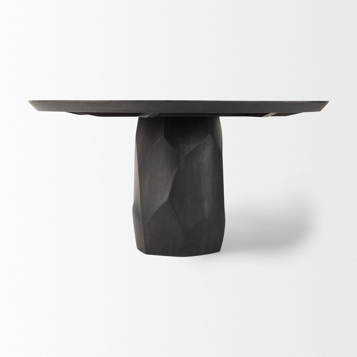 Mercana Fitzgerald 60" Round Brown Solid Wood Top & Base Dining Table