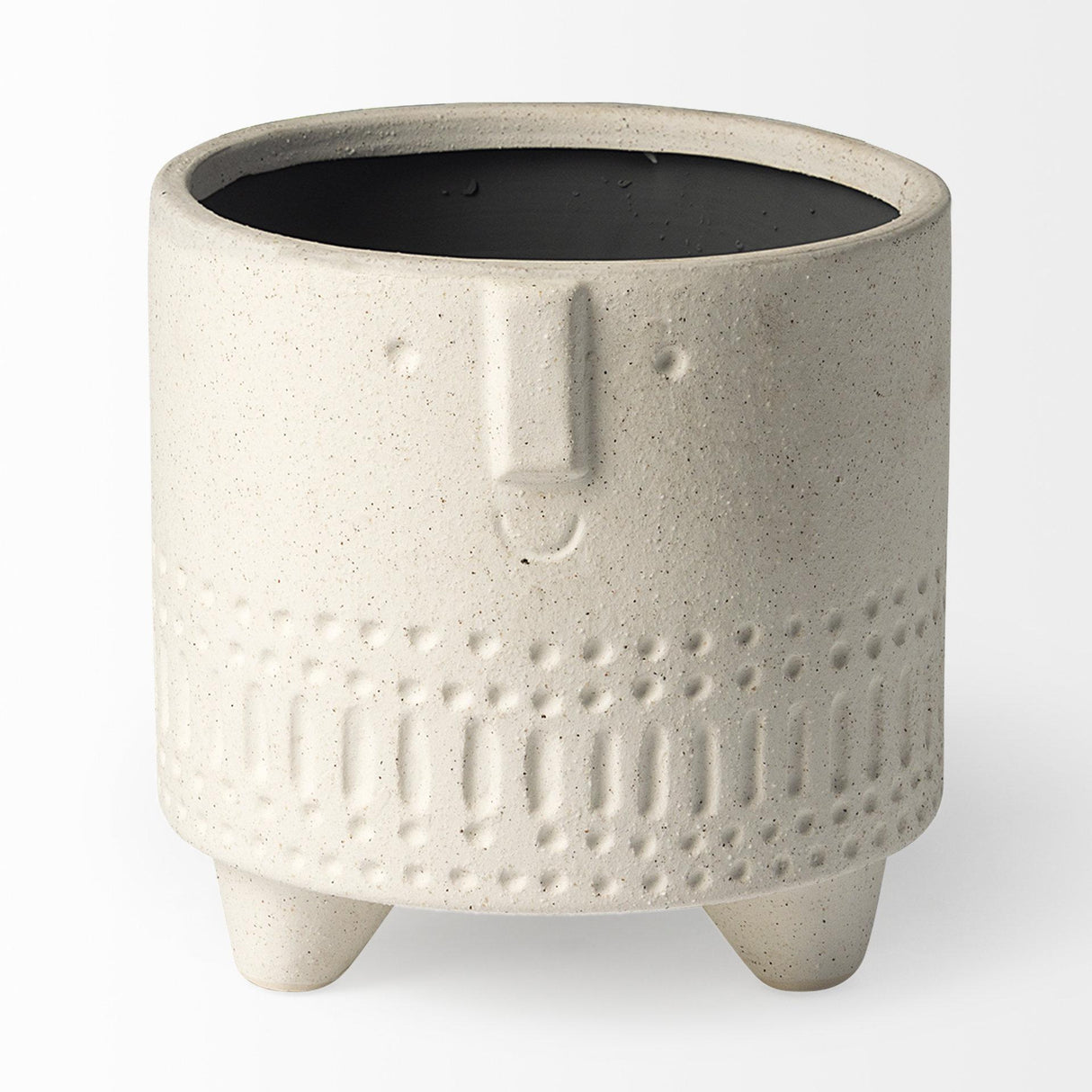 Mercana Jacob I Short White Ceramic Smiling Face Vase