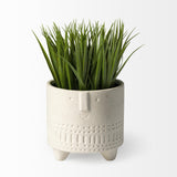 Mercana Jacob I Short White Ceramic Smiling Face Vase