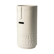 Mercana Jacob II Tall White Ceramic Smiling Face Vase