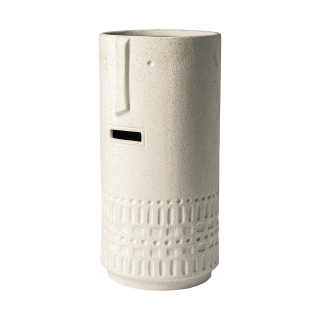 Mercana Jacob II Tall White Ceramic Smiling Face Vase