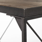 Mercana Trestman III 66L x 18W Brown Wood Top W/Black Iron Base Accent Bench