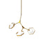 Mercana Desousa II (33.9"L x 8.8"W x 28"H) Brass-Toned Metal Multi-Arm Three Light Chandelier