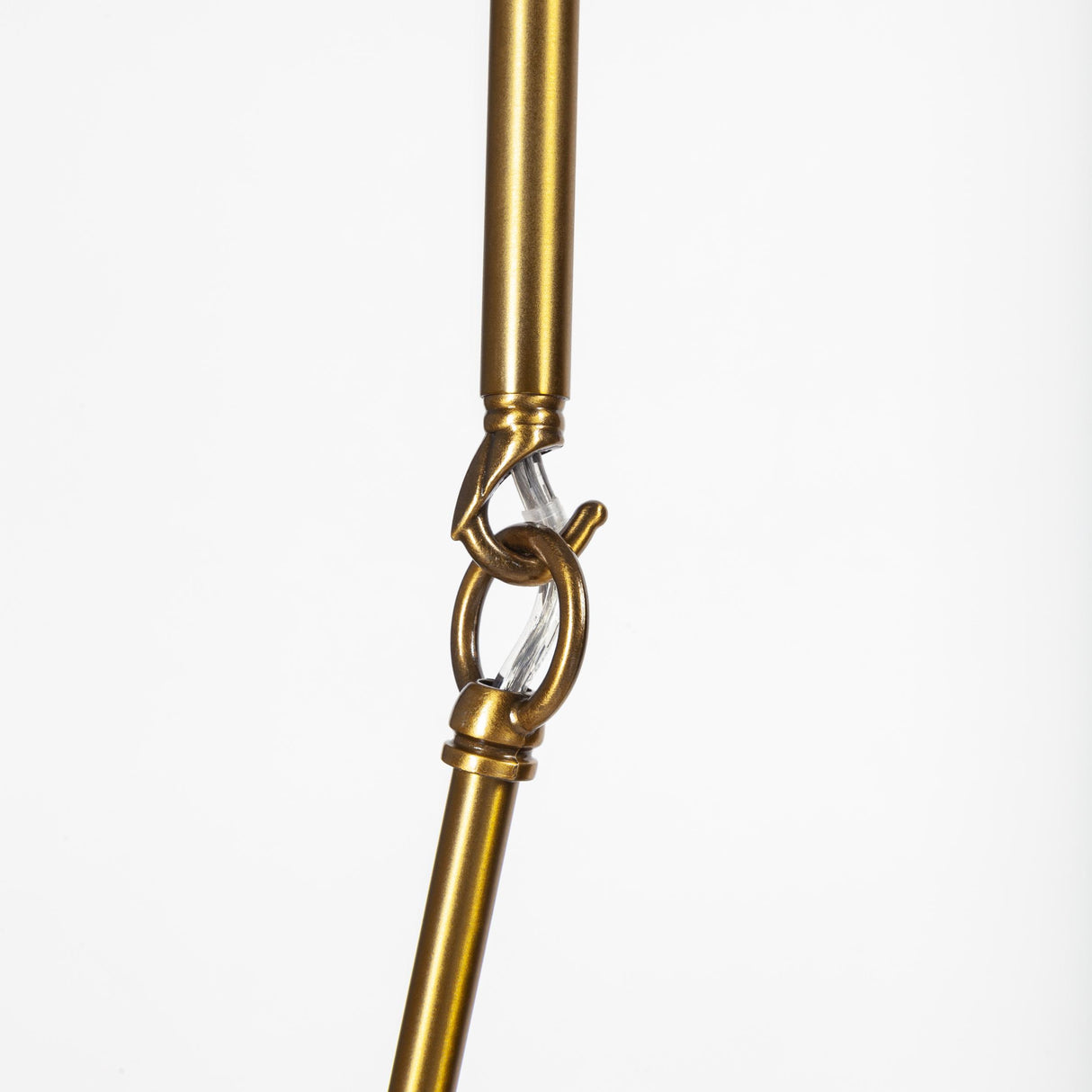 Mercana Desousa II (33.9"L x 8.8"W x 28"H) Brass-Toned Metal Multi-Arm Three Light Chandelier