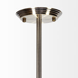 Mercana Desousa II (33.9"L x 8.8"W x 28"H) Champagne Metal Multi-Arm Three Light Chandelier