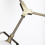 Mercana Desousa II (33.9"L x 8.8"W x 28"H) Champagne Metal Multi-Arm Three Light Chandelier