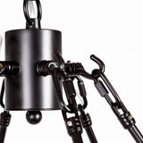 Mercana Decamp I (47.2"x36.2") Black Metal Chassis Glass Tube Twelve Light Chandelier
