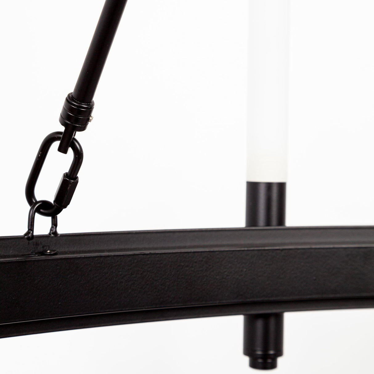 Mercana Decamp I (47.2"x36.2") Black Metal Chassis Glass Tube Twelve Light Chandelier