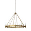 Mercana Decamp II (47.2"x36.2") Gold Metal Chassis Glass Tube Twelve Light Chandelier