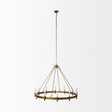 Mercana Decamp II (47.2"x36.2") Gold Metal Chassis Glass Tube Twelve Light Chandelier