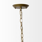 Mercana Decamp II (47.2"x36.2") Gold Metal Chassis Glass Tube Twelve Light Chandelier