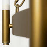 Mercana Decamp II (47.2"x36.2") Gold Metal Chassis Glass Tube Twelve Light Chandelier