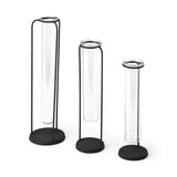 Mercana Beeker Set Of Three Black Metal Test Tube Style Vases