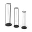 Mercana Beeker Set Of Three Black Metal Test Tube Style Vases