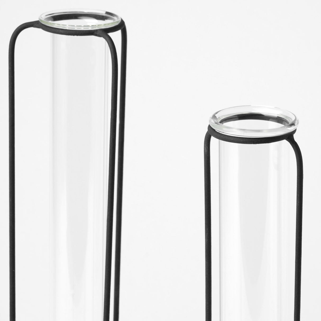 Mercana Beeker Set Of Three Black Metal Test Tube Style Vases