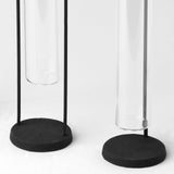 Mercana Beeker Set Of Three Black Metal Test Tube Style Vases