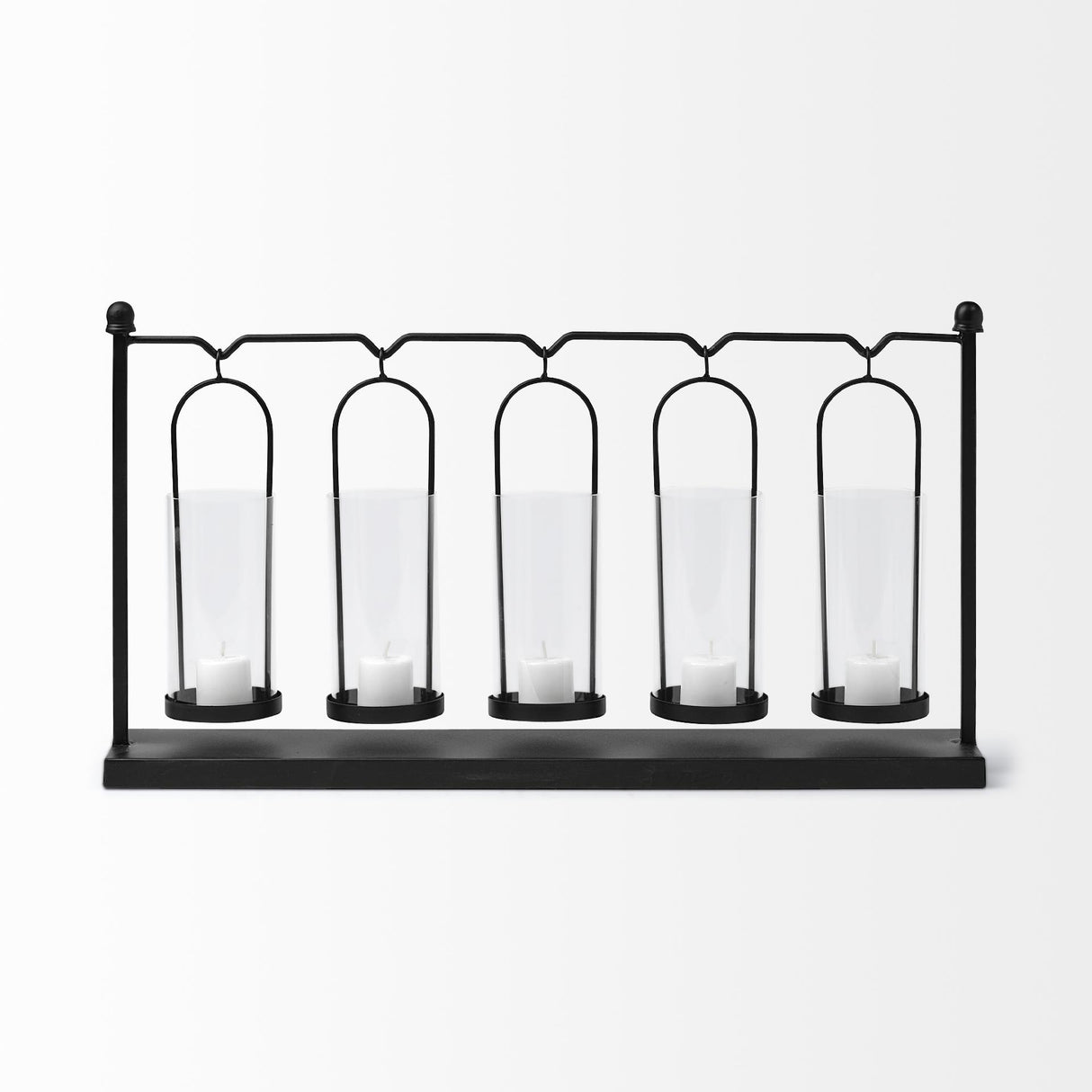 Mercana Erlen Black Metal Hanging Votive Five Candle Table Candle Holder