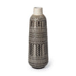 Mercana Riker III Large Dark Gray Cream Ceramic Vase