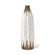 Mercana Sisko II Tall Rustic Brown White Ceramic Vase