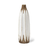 Mercana Sisko II Tall Rustic Brown White Ceramic Vase
