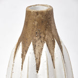 Mercana Sisko II Tall Rustic Brown White Ceramic Vase