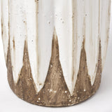Mercana Sisko II Tall Rustic Brown White Ceramic Vase