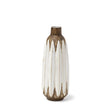 Mercana Sisko I Short Rustic Brown White Ceramic Vase