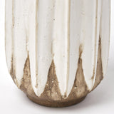 Mercana Sisko I Short Rustic Brown White Ceramic Vase