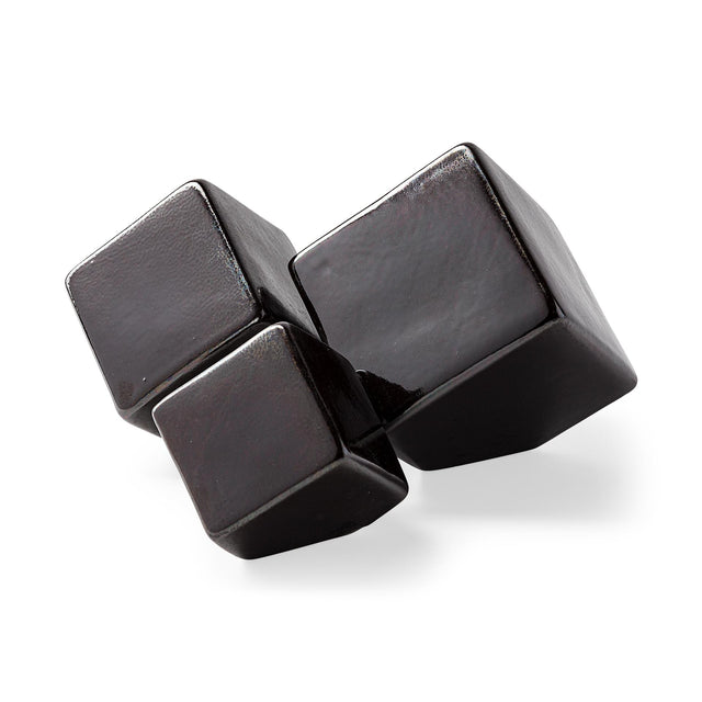Mercana Mayweather (Set of 3) Black Geometric Ceramic Cubes