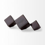 Mercana Mayweather (Set of 3) Black Geometric Ceramic Cubes